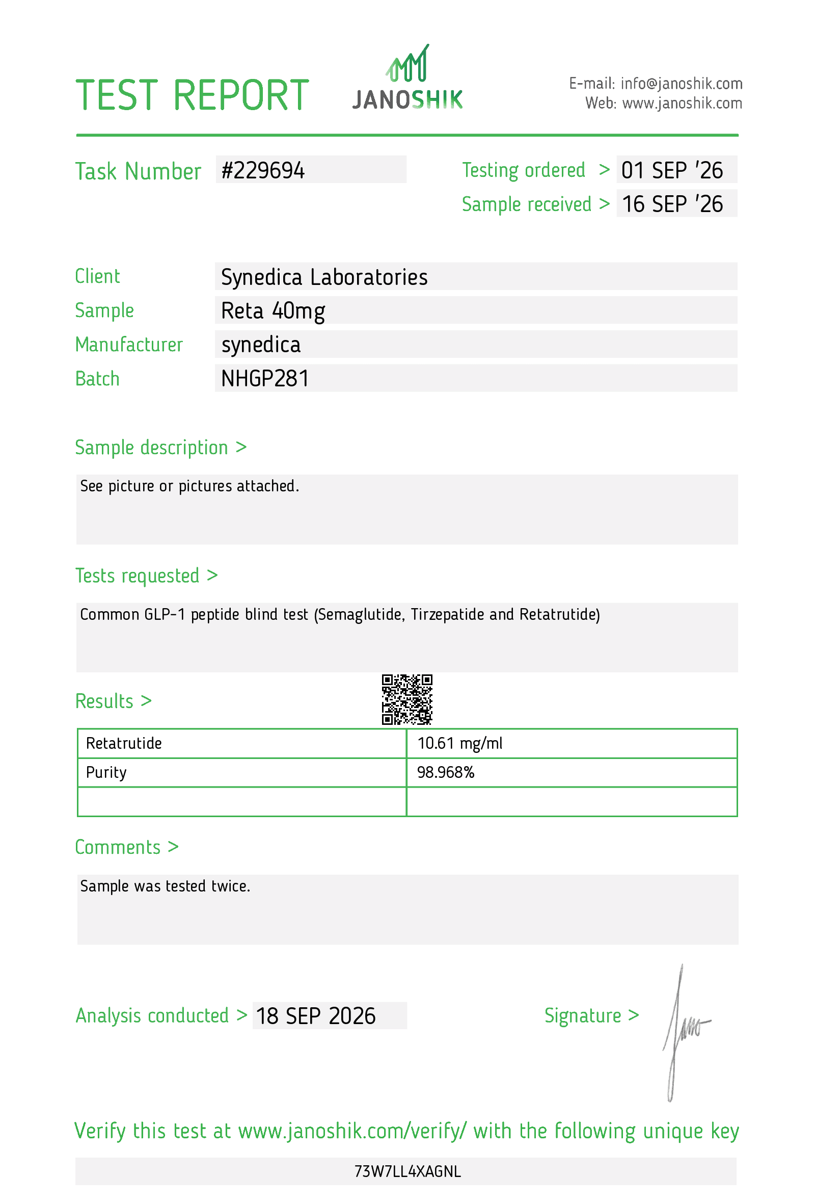 Retatrutide 40mg Box — Synedica 2